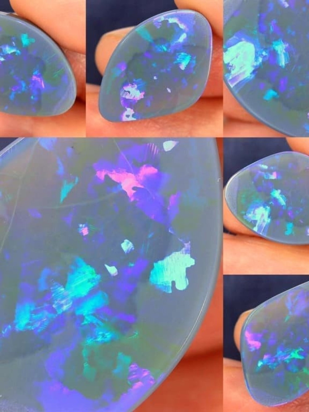 HUGE Natural 10ct Australian Lightning Ridge Black Opal.
